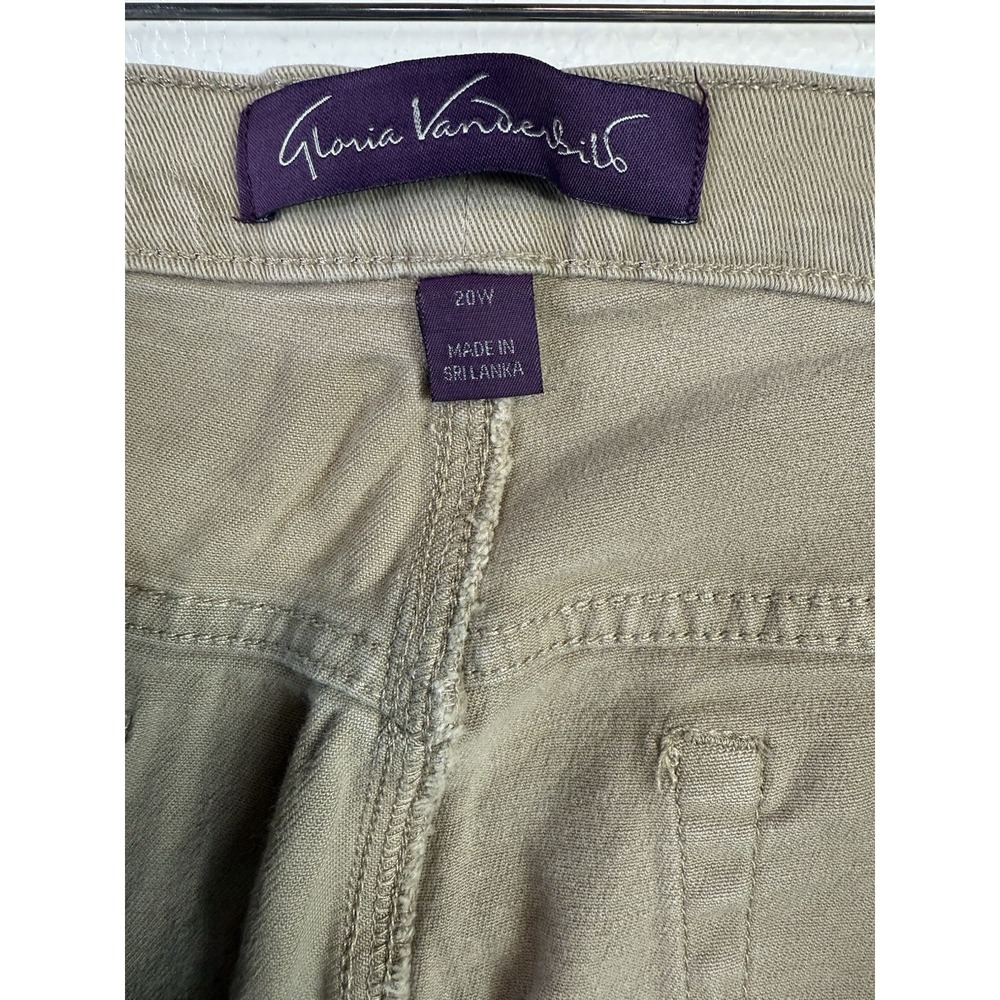 Gloria Vanderbilt Women's Amanda Jeans Womens Sz 20W Trousers Pants Tan Khaki - Picture 5 of 11